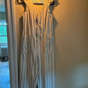 Striped Sleeveless Jumpsuit